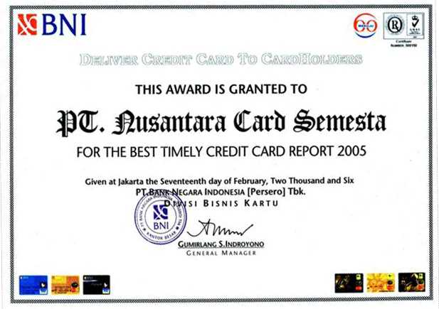 The Best Timely Credit Card report 2005
